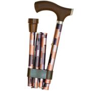 farmacare Bastone da passeggio pieghevole 4 parti impugnatura soft