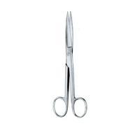 Forbice retta punte appuntite in acciaio per chirurgia 14 cm monouso