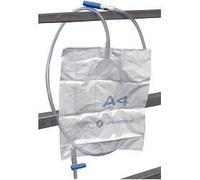 farmacare Sacca drenaggio urinario a circuito chiuso, capacita' 2000ml, con camera di gocciolamento, doppio filtro aria, fascetta per fissaggio al letto, strigitubo e fermatubo al lenzuolo