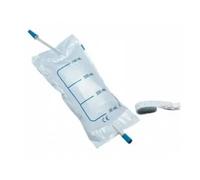 Farmacare SACCA RACCOLTA URINA DA GAMBA DA 750 ML CON 2 LACCI CON VALVOLA ANTIREFLUSSO E RUBINETTO DI SCARICO PUSH PULL TUBO 10 CM 10 PEZZI