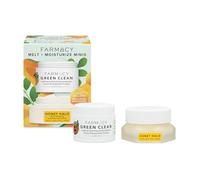 Farmacy Melt + Moisturize Minis Duo - Green Clean Makeup Remover Cleansing Balm & Honey Halo Ceramide Crema Idratante Viso - La routine perfetta per rimuovere e idratare il trucco