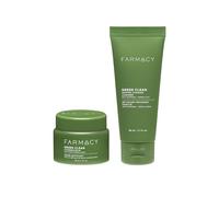 Farmacy Set Regalo Doppia Detersione Profonda - Green Clean Balsamo Struccante + Whipped Greens Detergente Schiumogeno per Pelle Grassa - Rimuove Trucco (2 Pezzi)