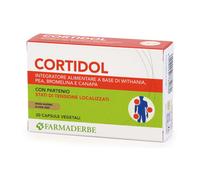 Farmaderbe Cortidol - Integratore per gli stati di tensione localizzati, 20 capsule vegetali