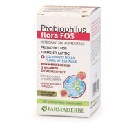 Farmaderbe Integratore Probiophilus Flora FOS per la flora batterica, 30cpr