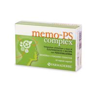 Farmaderbe Memo-Ps Complex - Integratore per la memoria e le funzioni cognitive, 30 capsule vegetali
