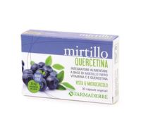 Farmaderbe Mirtillo Quercetina Integratore Alimentare, 30 Capsule