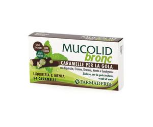 Farmaderbe MUCOLID BRONC MENTA & LIQUIRIZIA 24 CARAMELLE