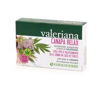 Farmaderbe Valeriana Canapa Relax - Integratore per il rilassamento e il sonno, 30 compresse