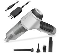 FARMAHAR Aspirapolvere Auto Professionale, Ricaricabile Senza Fili Aspiratore Briciole Gonfia E Aspira Rapidamente Soffiatore Pc, per Auto, Casa, Ufficio,White
