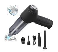 FARMAHAR Mini Aspirabriciole Senza Fili, con Una varietà di Spine di Aspirazione Aspirapolvere Turbo Vac Lunga Durata della Batteria Aspiratutto, può Pulire Tastiere,Divani,Tappeti,Black