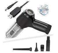 FARMAHAR Rimuovi Polvere Elettrico, Alta Potenza 12000pa E Ricarica Usb Auto Accessori Leggero E Portatile Aspirapeli, Può Pulire Tastiere,Divani,Tappeti,Black