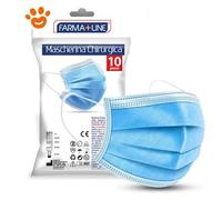 Farmaline Mascherina Chirurgica - Farmaline Mascherina Chirurgica - Confezione Da 10 Pezzi