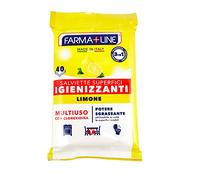 Farmaline Salviette Igienizzanti 40 Pz Superfici Limone, Multicolor