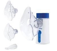 FARMAMED Aerosol Nebulizzatore Tecnologia Mesh Silenzioso Portatile per bambini e adulti con boccaglio e maschere, Batteria ricaricabile con cavo USB, Regolazione flusso vapore