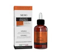 Farmavera Siero Viso Vitamina C Pura e Acido Ialuronico - Potente Antiossidante, Schiarente per Macchie, Illuminante e Idratante - Skincare Anti-Età Idratante con Vitamina C