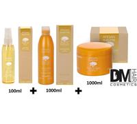 FARMAVITA ARGAN SHAMPOO 1000ml + MASCHERA 1000ml+ OLIO 100ml LUSSO PER CAPELLI