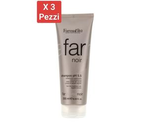 Farmavita Noir Shampoo pH 5.5 Trattamento Coadiuvante Caduta Capelli - 3 Pezzi