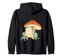 Farmcore Frog And Mushroom Umbrella Aesthetic Cottagecore Felpa con Cappuccio