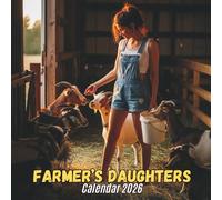 Farmer’s Daughters Calendar 2026: Country Fields, Barn Days & Rural Farm Scenes with Monthly Date Grids | 8.5 × 8.5 in