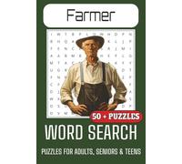Farmer Word Search Puzzle Book: Word Searches with Easy to Read Print about Farming, Ranching, Agricultur and More | 6x9 inches, 110 Pages | 50+ Puzzles ... Gift for Vacations, Holidays and Free Times
