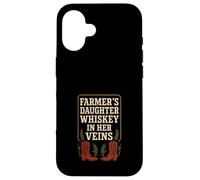 Farmers Daughter Country Roots Rural Pride Farm Life Rustico Custodia per iPhone 16