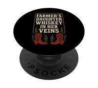 Farmers Daughter Country Roots Rural Pride Farm Life Rustico PopSockets PopGrip Adesivo