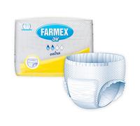 Farmex - Pannoloni per anziani e adulti- PANTS Mutanda Assorbenza EXTRA - TNT Super Assorbente, Latex-Free, Traspirante e Anallergico - Delicato sulla Pelle - Taglia XL - 14 Pezzi