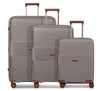 Farmhood Eco Edition 02 4 ruote Set di valigie 3 pezzi con piega di espansione grigio