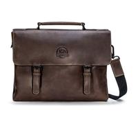 Farmhood Nashville Cartella XL 2 scomparti in pelle 39 cm marrone