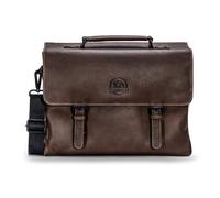 Farmhood Nashville Cartella XXL 3 scomparti in pelle 39 cm dark brown (FH02012-03)