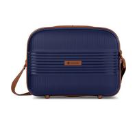 Farmhood Eco Edition - Custodia rigida sostenibile per cosmetici, 34 x 15 x 25,5 cm, in polipropilene leggero, blu navy, Beautycase (34 cm), Trolley rigido con ruote girevoli