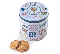 Farmhouse Biscuits® | Latta Metallo Biscotti Assortiti | Biscotti Miele & Avena, Speziati, Cioccolato & Arancia - 450 Gr | Biscotti Latta Decori Cucina