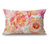 Farmhouse - Federa decorativa per cuscino per divano, letto, peonia, decorazione moderna, 30 x 50 cm