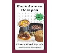 Farmhouse Kitchen Recipes Theme Word Search Puzzle Book: Word Searches with EASY to Read Print about Farmhouse Recipes, Cooking, Baking and more | 6 x ... | Gift for Vacation, Holidays and Free Times