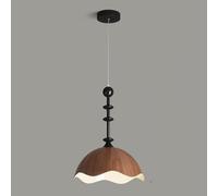 Farmhouse Light Fixture Rustic Wood Kitchen Island Black Mid Century Pendant Lighting Large Hanging Lamp Vintage Industrial Chandelier for Dining Room Table Bedroom
