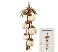 Farmhouse Pumpkin Swag, LED Front Door Decor For Harvest Autumn