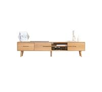 Farmhouse TV Entertainment Center 200 cm - Tavolo consolle in legno rustico con contenitore per soggiorno mobili in stile country per hotel, B&B e decorazioni per la casa