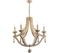 Farmhouse Vintage Candle s Vintage Rustic Wooden Pendant Light Adjustable Height Ceiling Light for Dining Room Kitchen Home Hallway Entryway-Vintage to Make Old Colors 75x80cm