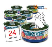 Farmina Cat ADULT N&D Natural → Lattine da 80 gr - GUSTI MISTI - Gatto, Gatti