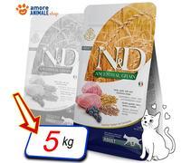 Farmina Cat N&D Ancestral Grain Adult Agnello e Mirtillo - Farmina Cat N&D Ancestral Grain Adult Agnello e Mirtillo - Offerta [PREZZO A CONFEZIONE] Quantità Minima 2, Sacco Da 5 Kg