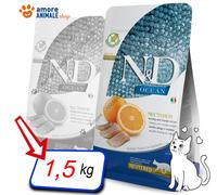 Farmina N&D Ocean Adult Aringa e Arancia Neutered - 1,5 kg