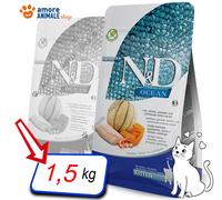 FARMINA N&D Ocean Cat Kitten Cod, Shrimp, Pumpkin & Cantaloupe 1,5kg