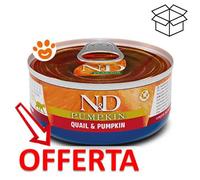 Farmina N&D Pumpkin Feline Umido 80 gr: Quaglia e Zucca