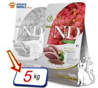 Farmina N&D - Adult Neutered con Quinoa, Anatra, Broccoli e Asparagi da 5 Kg