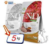 Farmina N&D - Adult Skin&Coat alla Quinoa, Quaglia, Cocco e Curcuma da 5 kg