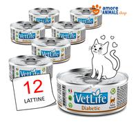 Farmina Cat VET LIFE → Lattine da 85 gr - DIABETIC - Umido Per Gatto, Gatti