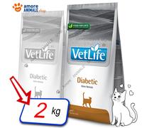 Farmina Cat VET LIFE Natural → Diabetic - 400 gr / 2 kg - Croccantini Gatto