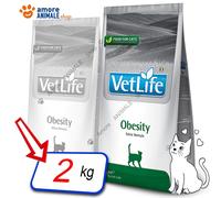Farmina Cat VET LIFE Natural → Obesity - 400 gr / 2 / 5 kg - Mangime Gatto Gatti