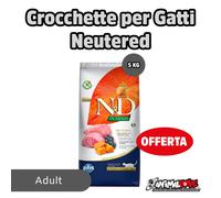 Farmina N&D - Adult Neutered all'Agnello, Zucca e Mirtilli 5 Kg