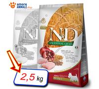 Farmina Dog N&D Ancestral Adult Mini → Pollo e Melograno - 2,5 / 7 kg